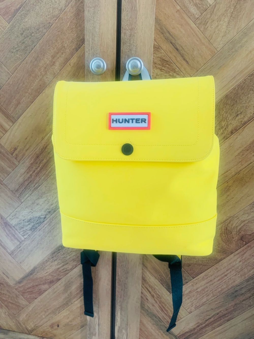 Hunter Yellow Backpack with Black Straps